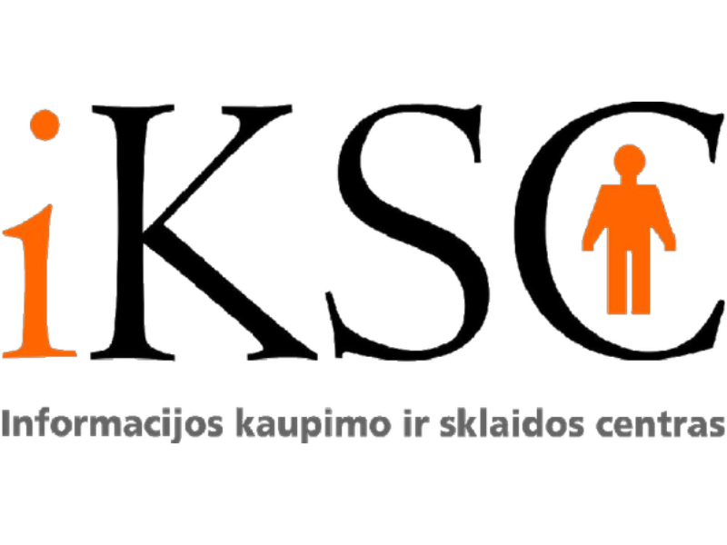 Logotype of IKSC. Says IKSC in orange and black. Link leads to IKSC webpage. 